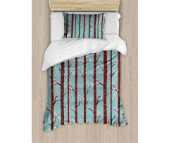 Birch Tree Silhouettes Duvet Cover Set