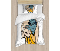 Ancient Character Playing Duvet Cover Set