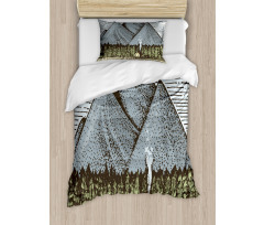 Sketchy Countryside Duvet Cover Set