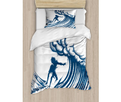 Riding a Big Wave Art Duvet Cover Set