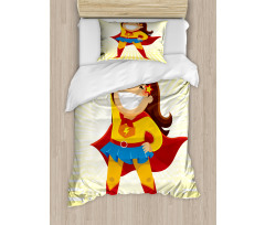 Heroine Girl Costume Duvet Cover Set