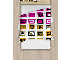 Abstract Squares 60s Duvet Cover Set