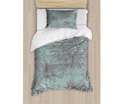 Aster Blossoms Artwork Duvet Cover Set