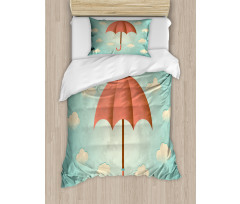 Vintage Cloudy Sky Duvet Cover Set