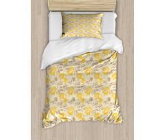 Love Flower Theme Duvet Cover Set