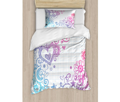 Valentines Day Swirls Duvet Cover Set