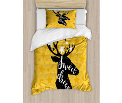 Silhouette of Deer Duvet Cover Set