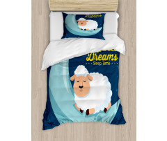 Night Sky Sheep Duvet Cover Set