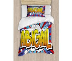 Comic Book Female Name Duvet Cover Set