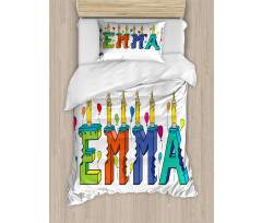 Popular Colorful Name Duvet Cover Set