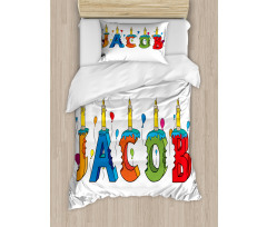 Colorful Name Duvet Cover Set