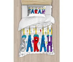 Birthday Girl Name Design Duvet Cover Set