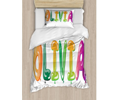 Medieval Girl Name Party Duvet Cover Set