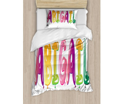 Father's Joy Girl Name Duvet Cover Set