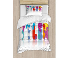 Arrangement of Letters Duvet Cover Set