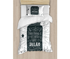 Saying on Jar with Stars Duvet Cover Set