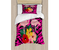 Exotic Flamingo Boho Duvet Cover Set