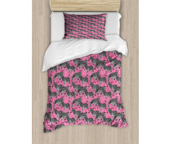 Wild Animals Pastel Duvet Cover Set