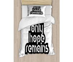 Motivational Retro Typography Duvet Cover Set