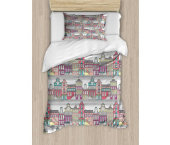 Amsterdam Sketch Houses Duvet Cover Set