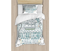 Vintage Nautical Design Duvet Cover Set