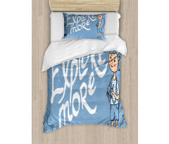 Boy with Binoculars Duvet Cover Set