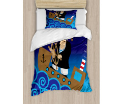 Captain on a Ship Duvet Cover Set