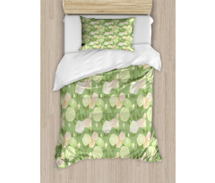 Pastel Abstract Blossoms Duvet Cover Set