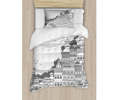 Doodle Style Kathmandu Duvet Cover Set