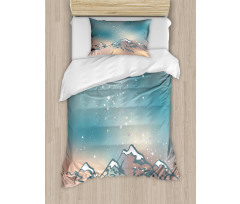 Milky Way and Himalayas Duvet Cover Set