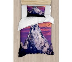 Himalayas in the Sunset Duvet Cover Set