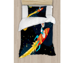 Boy on a Rocket Adventure Duvet Cover Set