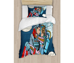 Astronaut Couple Love Duvet Cover Set