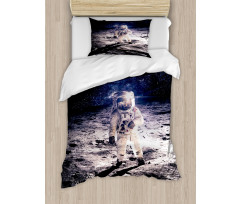 Astronaut on the Moon Duvet Cover Set