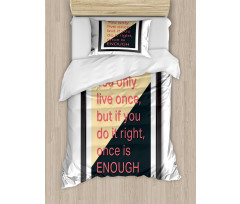 Motivational Poster Design Duvet Cover Set