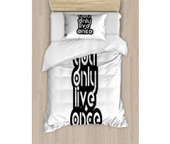 Modern Popular Phrase Duvet Cover Set