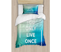 Typographic Message Design Duvet Cover Set