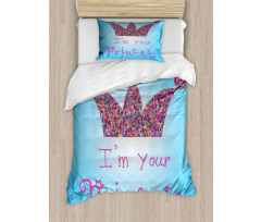 Mosaic Crown Tiara Duvet Cover Set