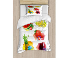 Colorful Summer Food Duvet Cover Set