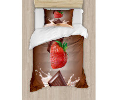 Strawberry Chocolate Duvet Cover Set