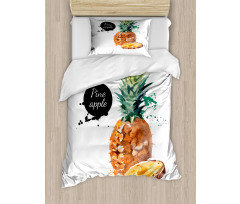 Sketch Hawaii Pineapple Duvet Cover Set