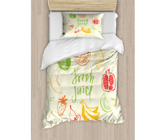 Pomegranate Peach Lime Duvet Cover Set