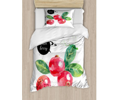 Aquarelle Cranberries Duvet Cover Set