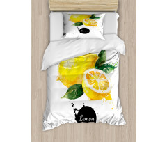 Sour Citrus Lemon Design Duvet Cover Set