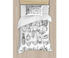 Hand Drawn Berries Food Duvet Cover Set