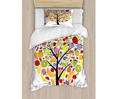 Vegetarian Tree Avocado Duvet Cover Set