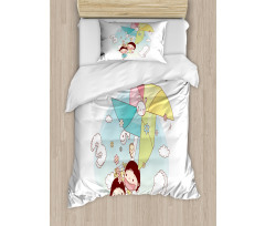 Happy Kids Playing Duvet Cover Set