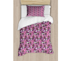 Exotic Orchid Blossoms Duvet Cover Set