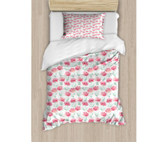 Fresh Blossoms Pastel Duvet Cover Set