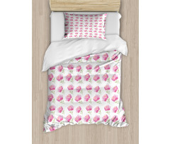 Pink Peony Garden Duvet Cover Set